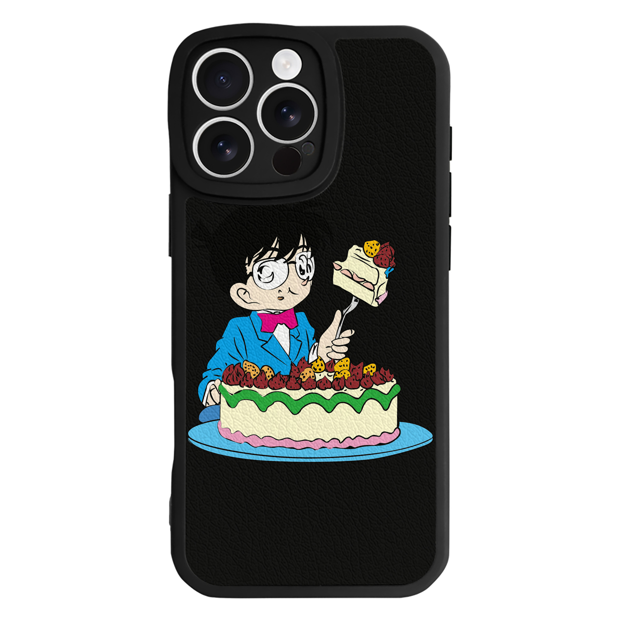 （画像用） 名探偵コナン 江戸川 コナン Detective Conan Conan Edogawa 【iPhone 16シリーズ対応】シリコンスマホケース（レザー調） 材質：シリコン
